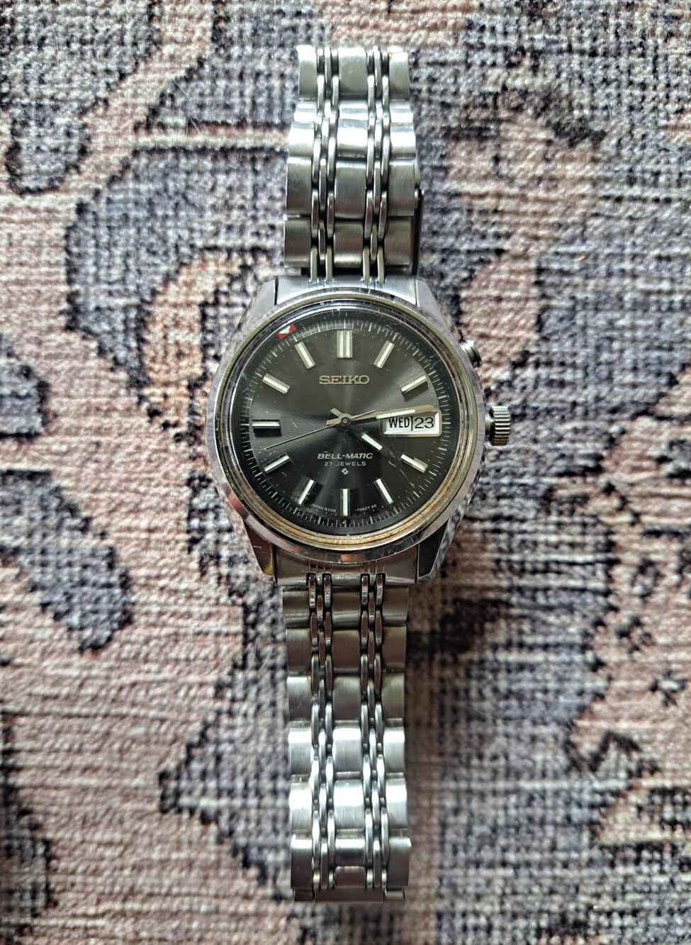Vintage 1972 Japan Seiko 27 Jewels Bell-Matic 4006-7012 Automatic Watch